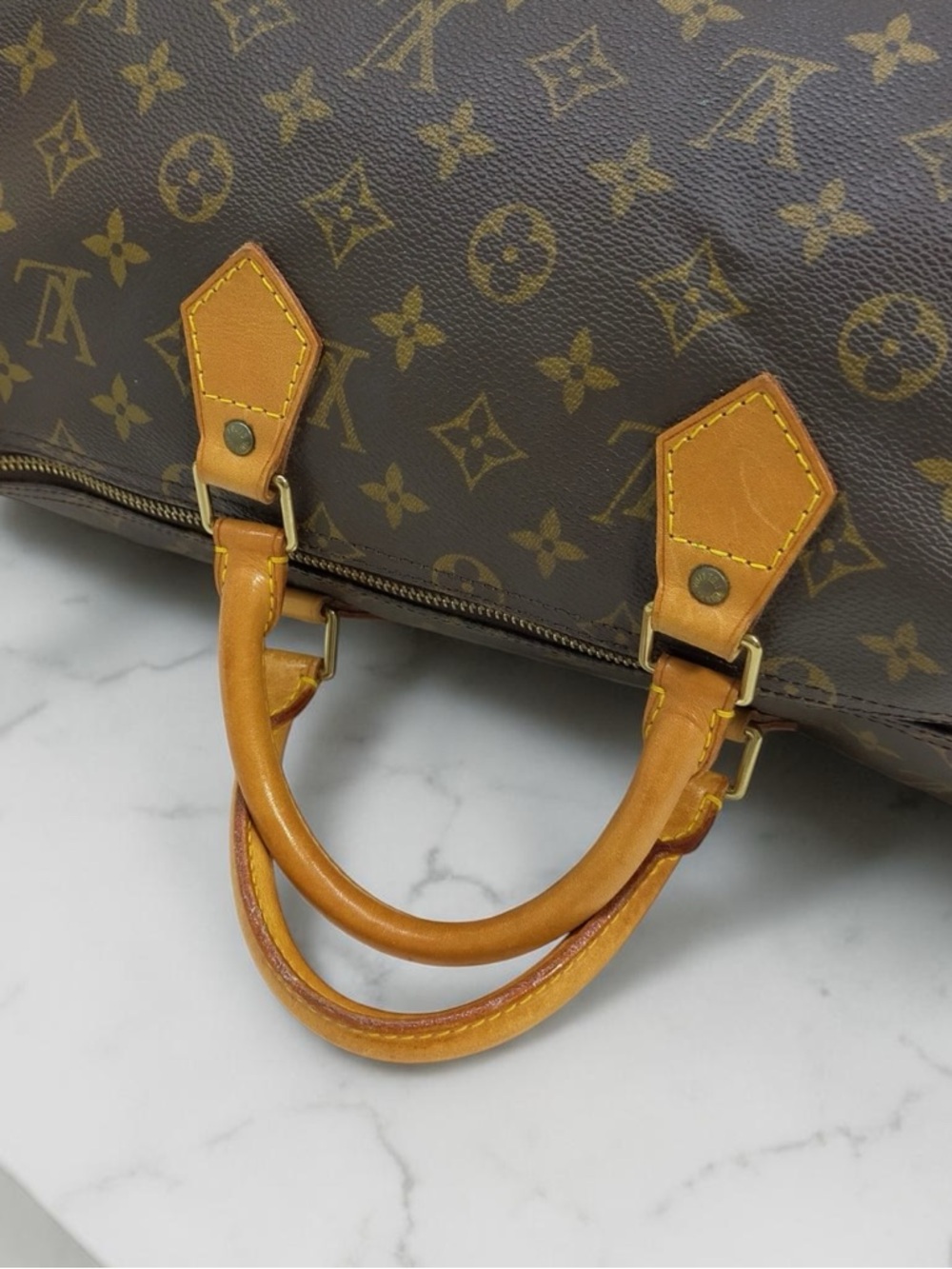 Authentic Louis Vuitton Monogram Speedy 35 Satchel Boston Bag - Classic LV - Picture 8 of 11